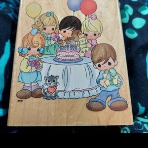 New
Rubber stamp Rare 1995 Precious Moments wood mounted rubber stamp
